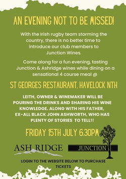 Introducing Junction Wines @ St Georges Restaurant